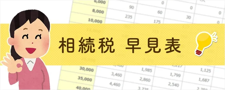 相続税額の早見表
